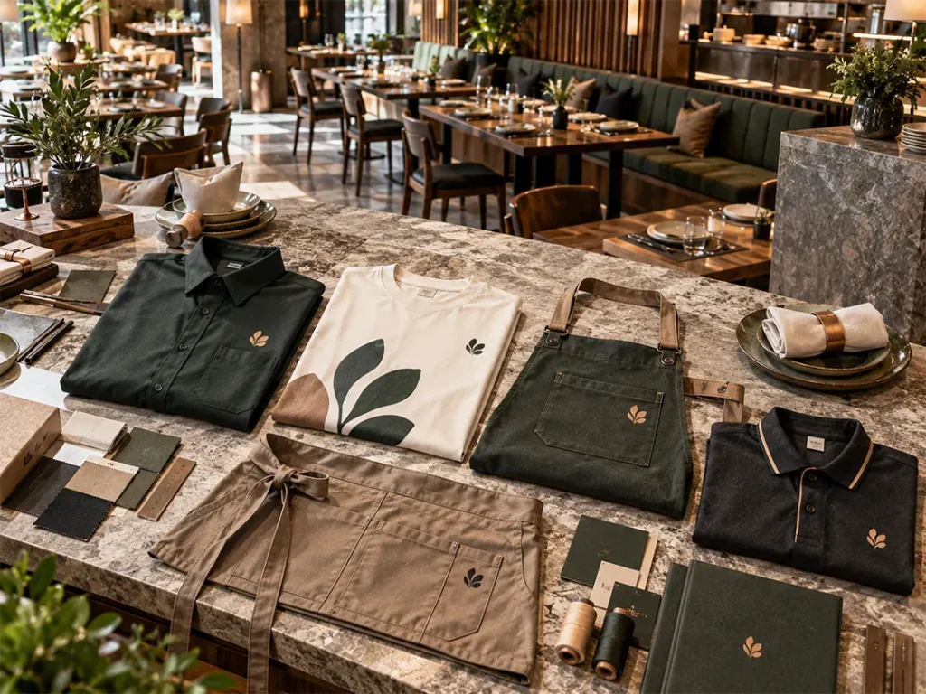 Custom branded uniforms for restaurant and F&B staff in Malaysia