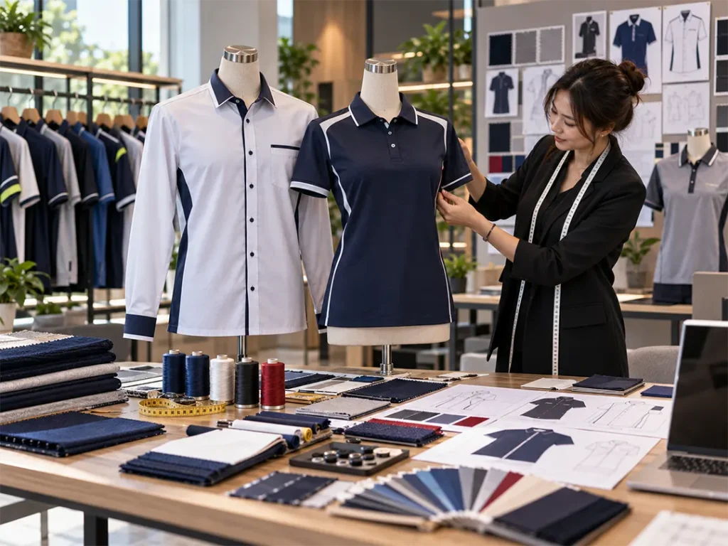 Custom-made corporate uniform designed for business branding
