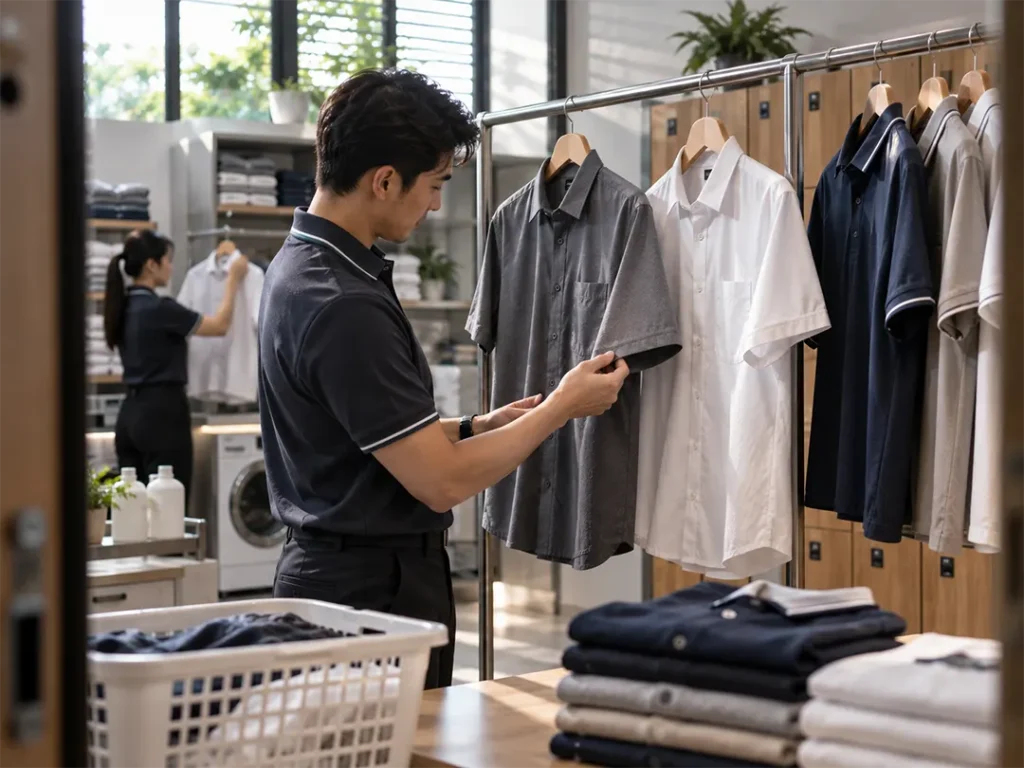 Practical dark and light colour options for company uniforms